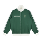 Contrast Side Stripe Fleece Track Jacket