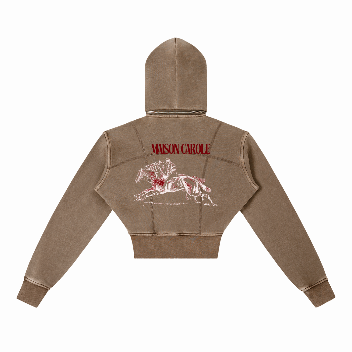 Vintage Washed Cropped Fleece Hoodie