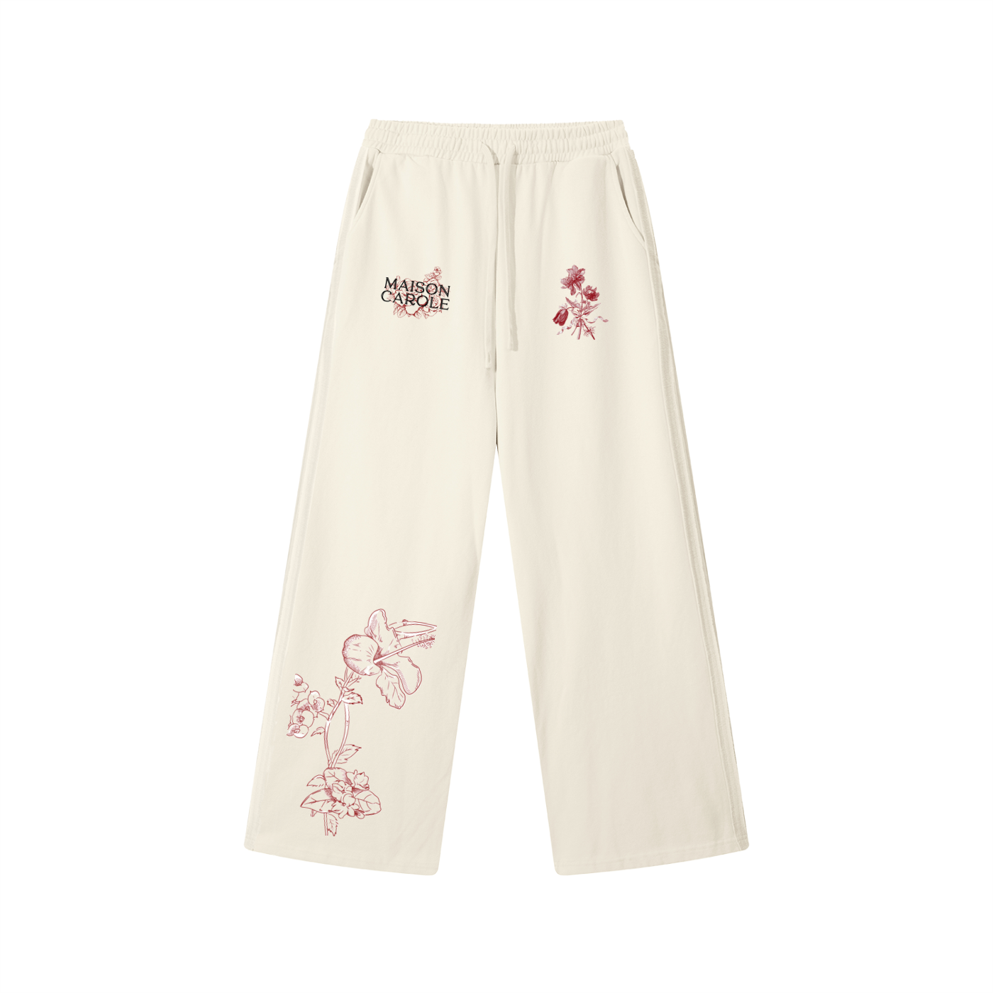 Contrast Tape Straight-Leg Sweatpants