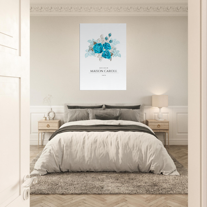 Flower Blue With Leaf by MC Home Design