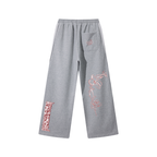 Contrast Tape Straight-Leg Sweatpants