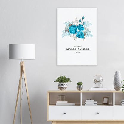 Flower Blue With Leaf by MC Home Design